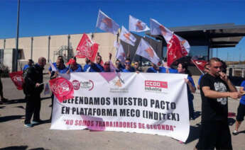 Protestas de la plantilla de Meco en 2017, también con motivo de las negociaciones para renovar el pacto de articulación laboral / CCOO