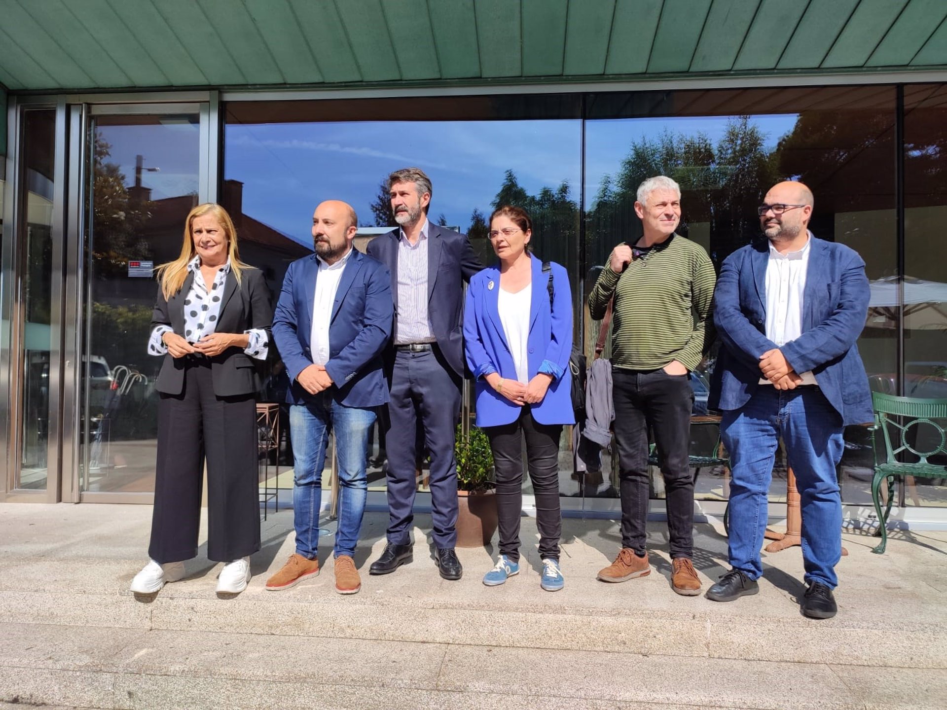 Carmela Silva, José Manuel Lage, Alberto Varela, Carme da Silva, Bieito Lobeira, y Rubén Cela conforman las delegaciones de PSdeG y BNG que negociarán la formación de gobiernos progresistas / Europa Press