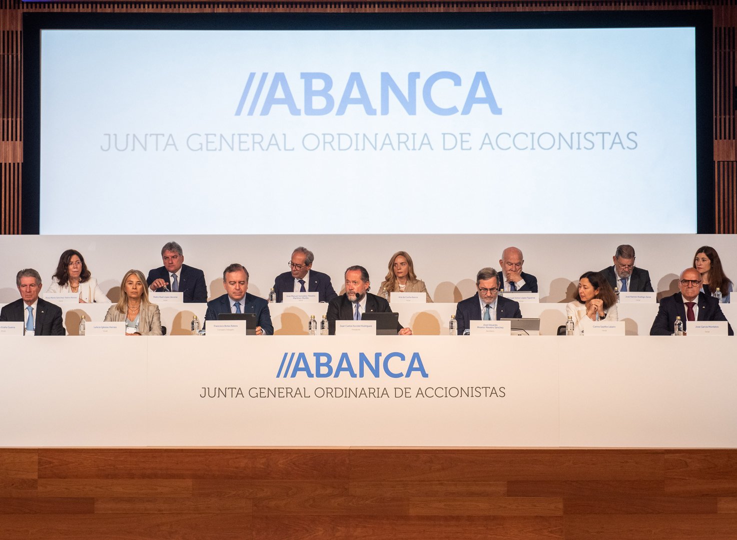 Imagen de la junta general de accionistas de Abanca de junio de 2023