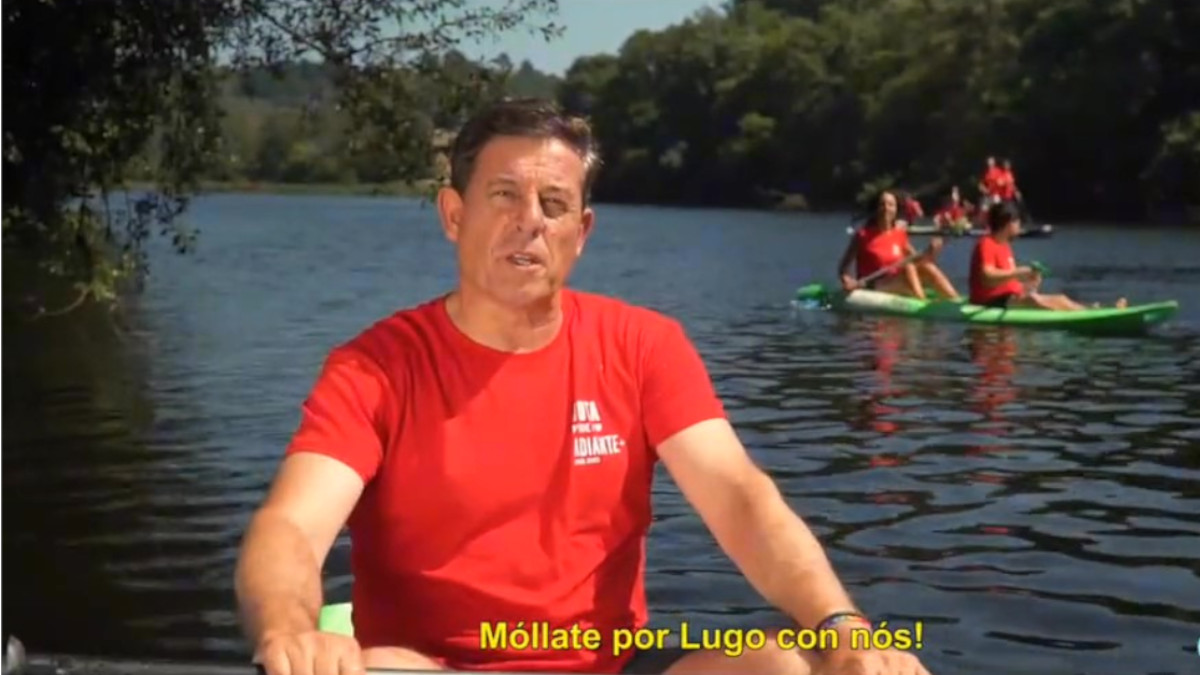 José Ramón Gómez Besteiro en el spot electoral del PSOE de Lugo