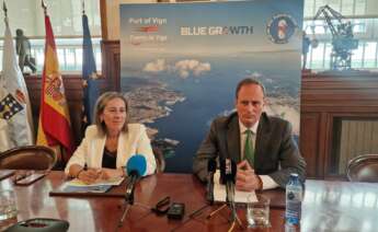 Ethel Vázquez y Carlos Botana tras su reunión en Vigo