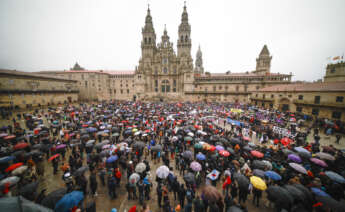 Manifestación por la crisis productiva de las rías y contra la gestión del episodio contaminante causado por el vertido de "pellets"