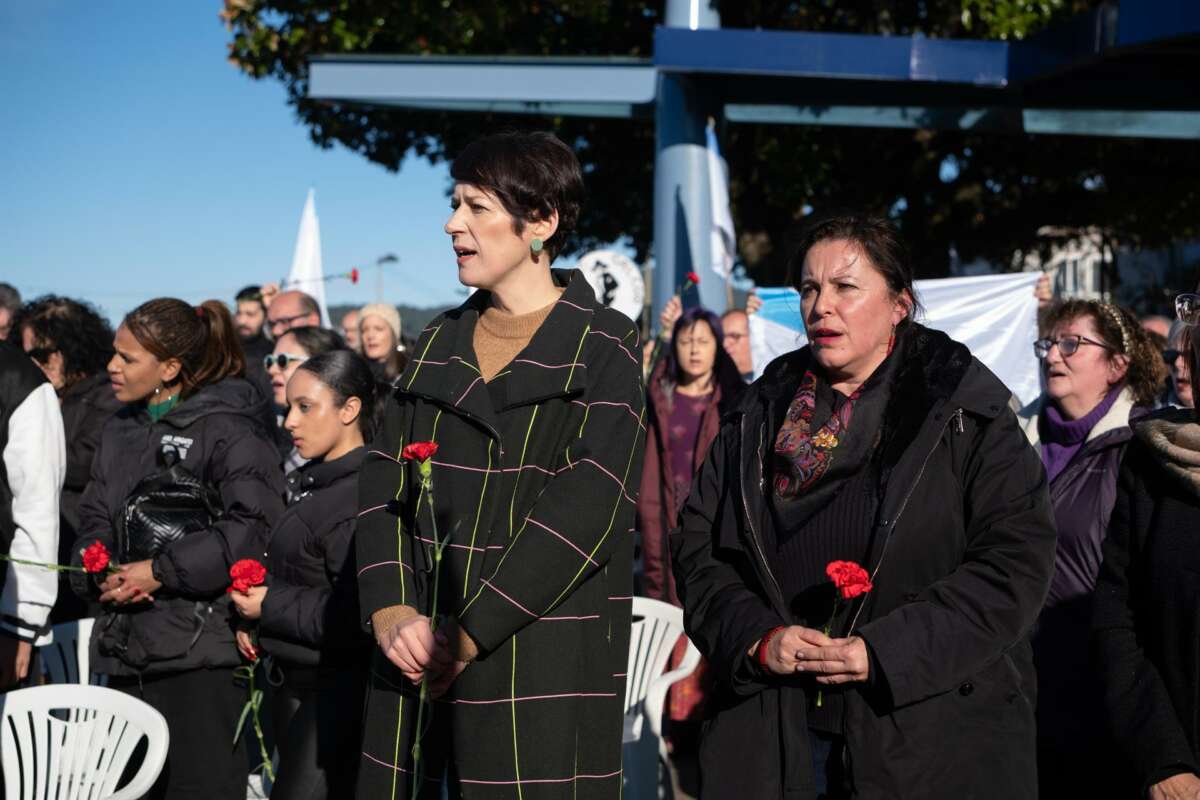 La portavoz nacional del BNG, Ana Pontón, durante el homenaje a Castelao en Rianxo / Europa Press