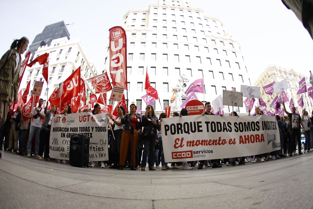 Protestas de trabajadoras de Inditex en Madrid