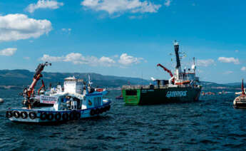 Protesta contra Altri en la ría de Arousa, a 12 de junio de 2024, Illa de Arousa (Pontevedra)