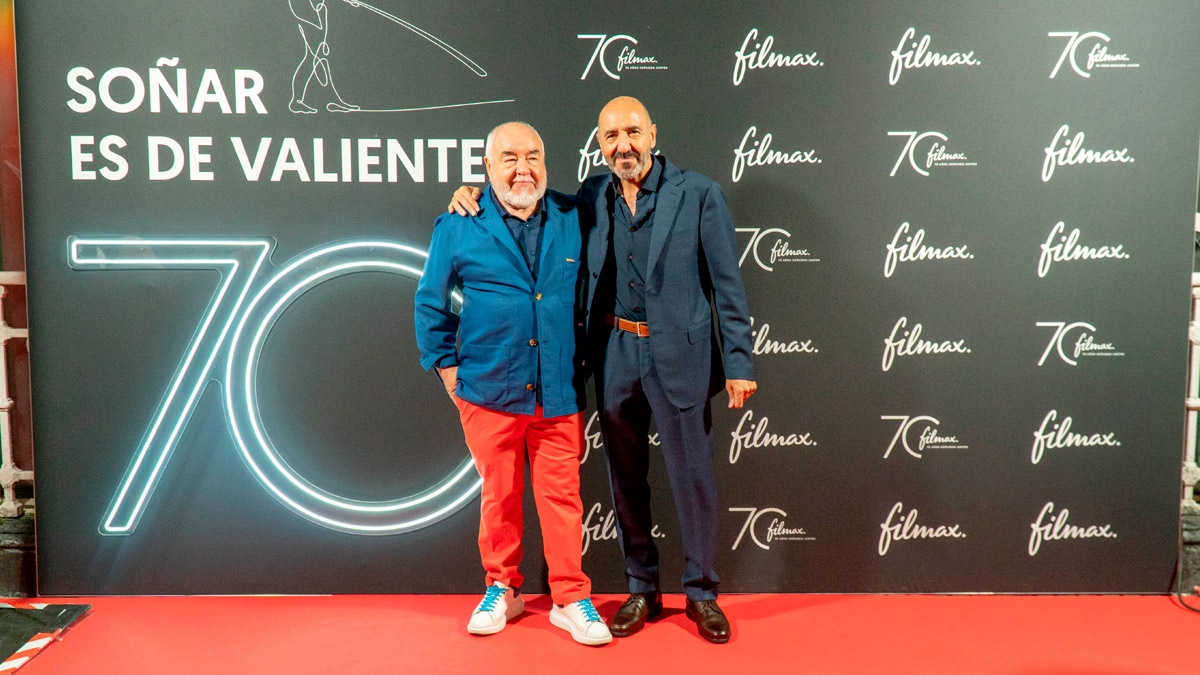 Julio y Carlos Fernández en la celebración del 70 aniversario de Filmax en el Festival de San Sebastián