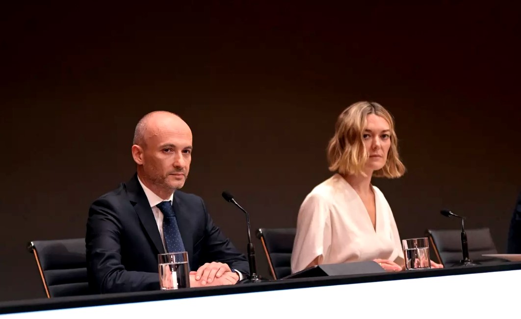 El consejero delegado de Inditex, Óscar García Maceiras, junto a la presidenta de la multinacional gallega, Marta Ortega / M. Dylan (Europa Press)