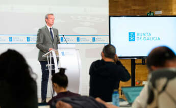 El presidente de la Xunta, Alfonso Rueda, en rueda de prensa