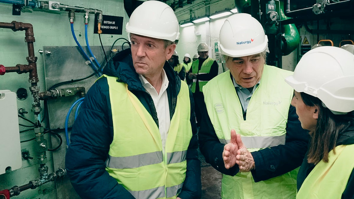 Visita de Alfonso Rueda a la central hidroeléctrica de Belesar de Naturgy