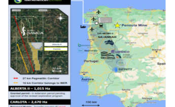 Imagen de los recursos de litio identificados por IberAmerican Lithium en Galicia