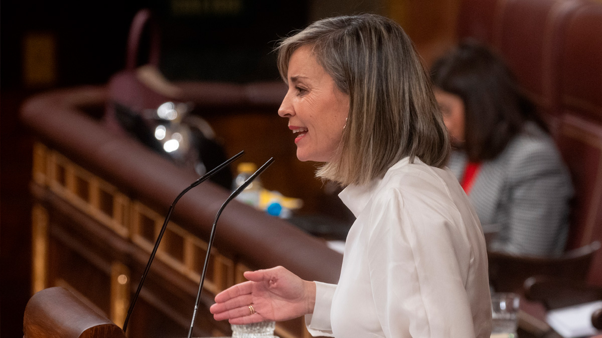 La portavoz de Sumar en el Congreso, Verónica Martínez,