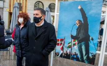 El coordinador general de EH Bildu, Arnaldo Otegi, ineterviene en un acto político en Vitoria el 20 de marzo de 2021 | EFE/DA/Archivo