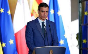 Pedro Sánchez en un acto en La Valeta, Malta. EFE