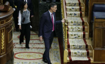 MADRID, 29/11/2023.- El presidente del Gobierno Pedro Sánchez a su llegada a la solemne apertura de la XV Legislatura, en una sesión conjunta de las Cortes Generales que se celebra en el Congreso y donde el rey pronunciará un discurso ante el nuevo Gobierno de Pedro Sánchez y los diputados y senadores elegidos el pasado 23 de julio. EFE/ Chema Moya