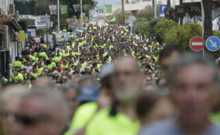 Trabajadores de Acerinox en la manifestación convocada en Algeciras (Cádiz) el pasado 1 de junio.