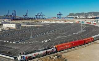 Viales de acceso a la terminal de tráfico pesado del Puerto de Algeciras.