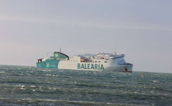 Vista del barco 'Baleària', a 17 de enero de 2023.