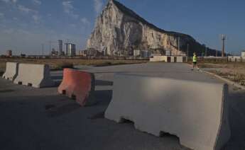 Detalle del Peñón de Gibraltar, a 8 de mayo de 2023.