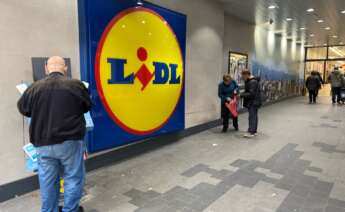 Interior de una tienda de Lidl.