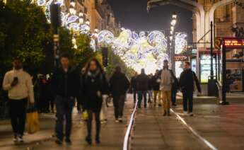 Imágenes del alumbrado navideño en Sevilla. Foto: Joaquin Corchero / Europa Press